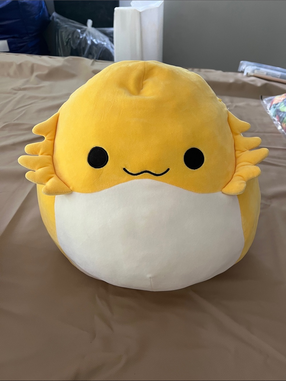 Squishmallows Rare Treyton 16” Original Yellow and White Axolotl Plush
